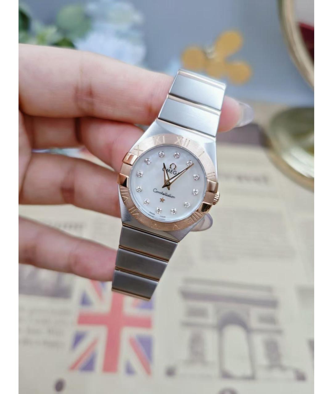 OMEGA Серебряные часы, фото 4