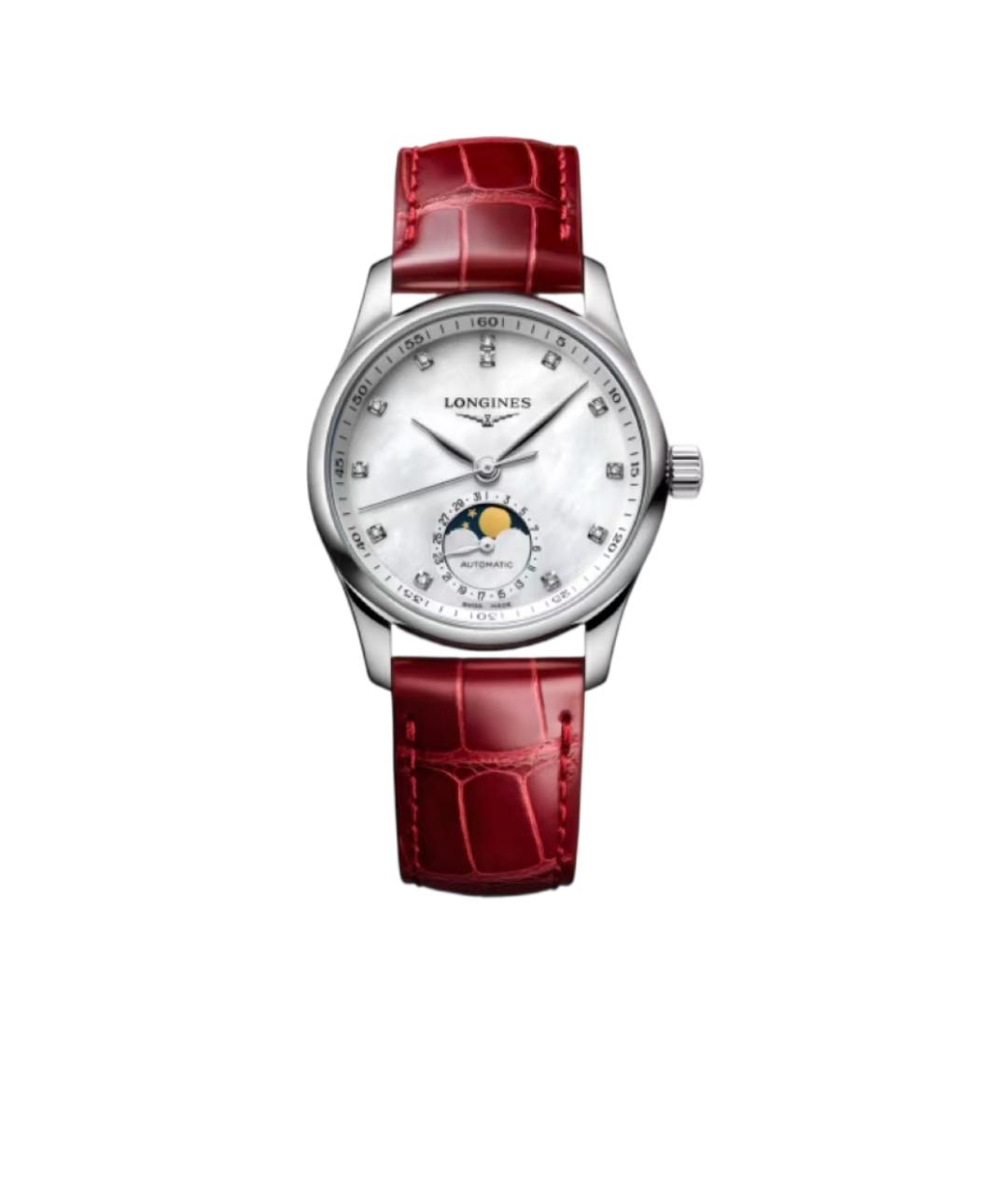 LONGINES Бордовые часы, фото 5
