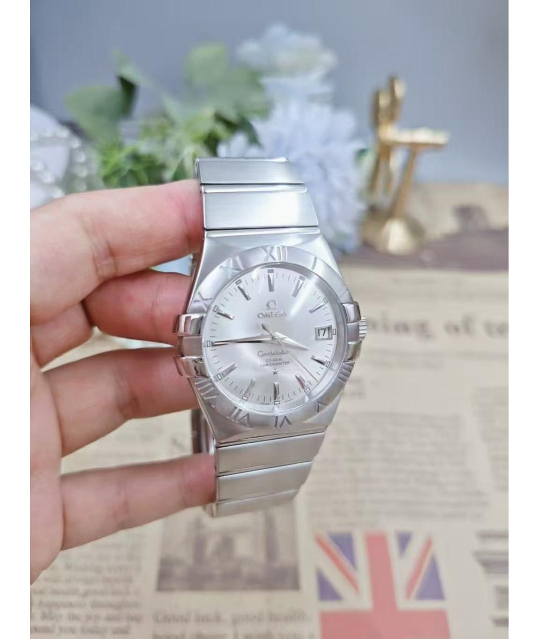 OMEGA Серебряные часы, фото 2