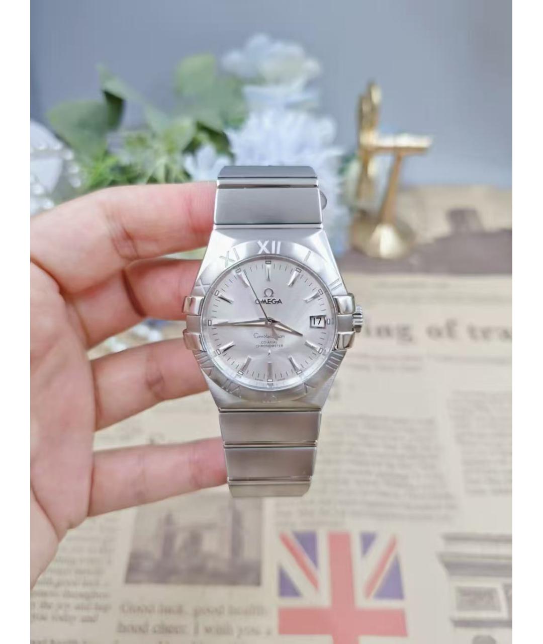 OMEGA Серебряные часы, фото 3