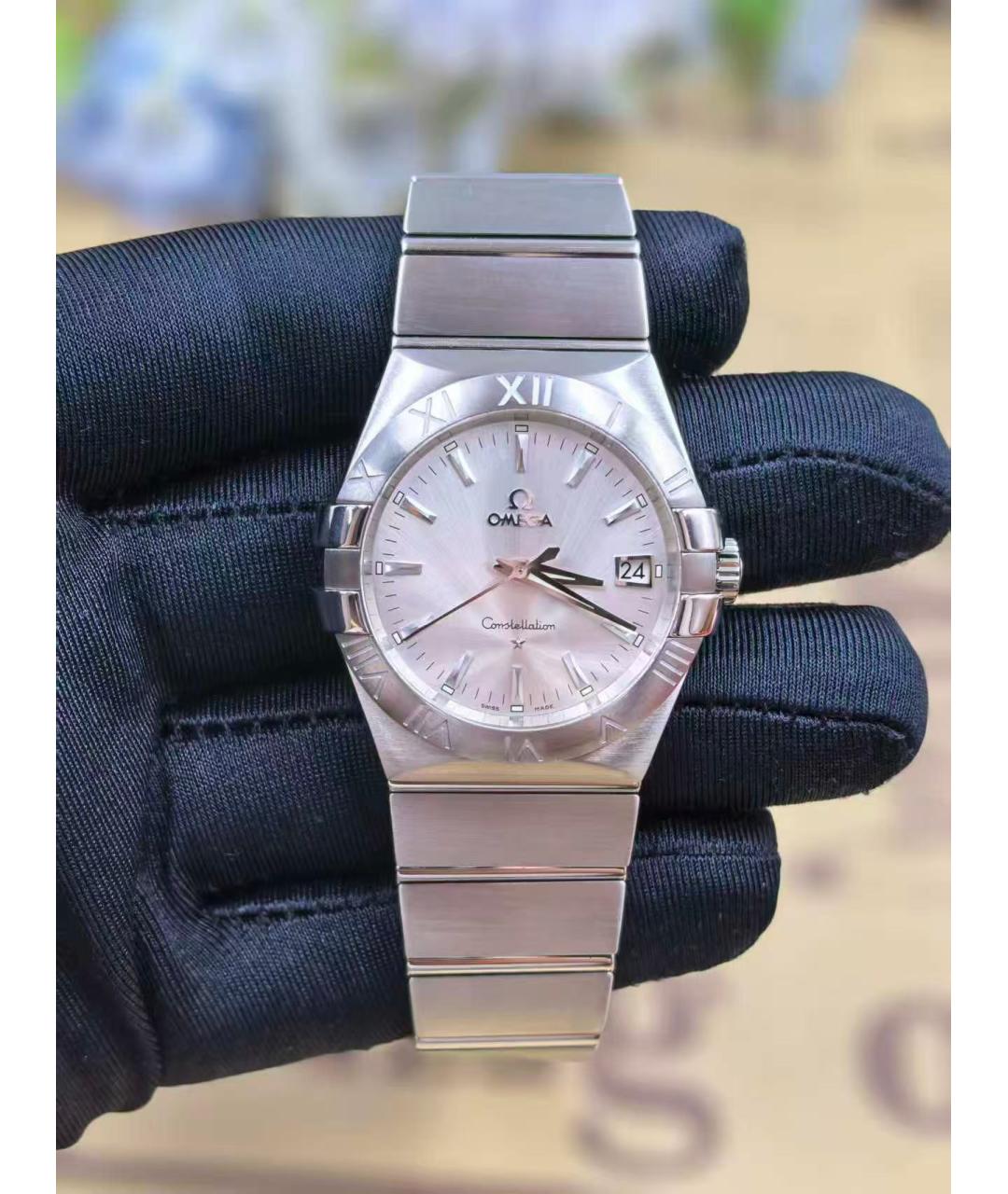 OMEGA Серебряные часы, фото 5