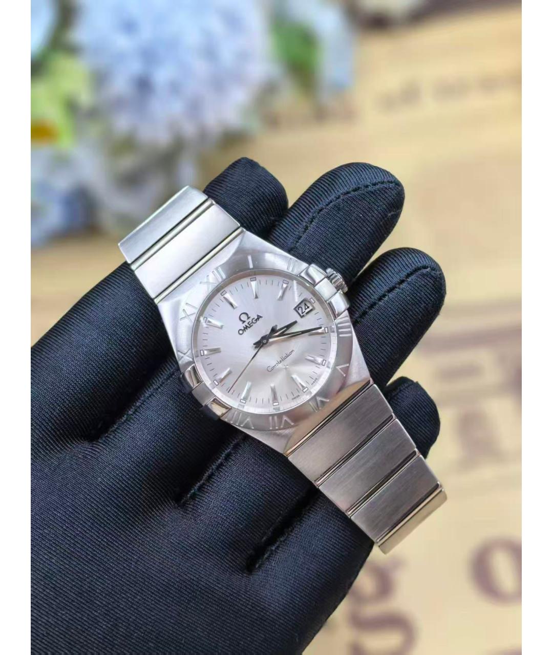 OMEGA Серебряные часы, фото 3