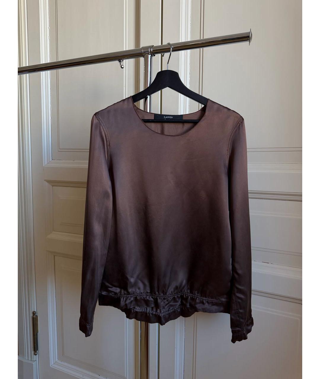 LANVIN Коричневая блузы, фото 5