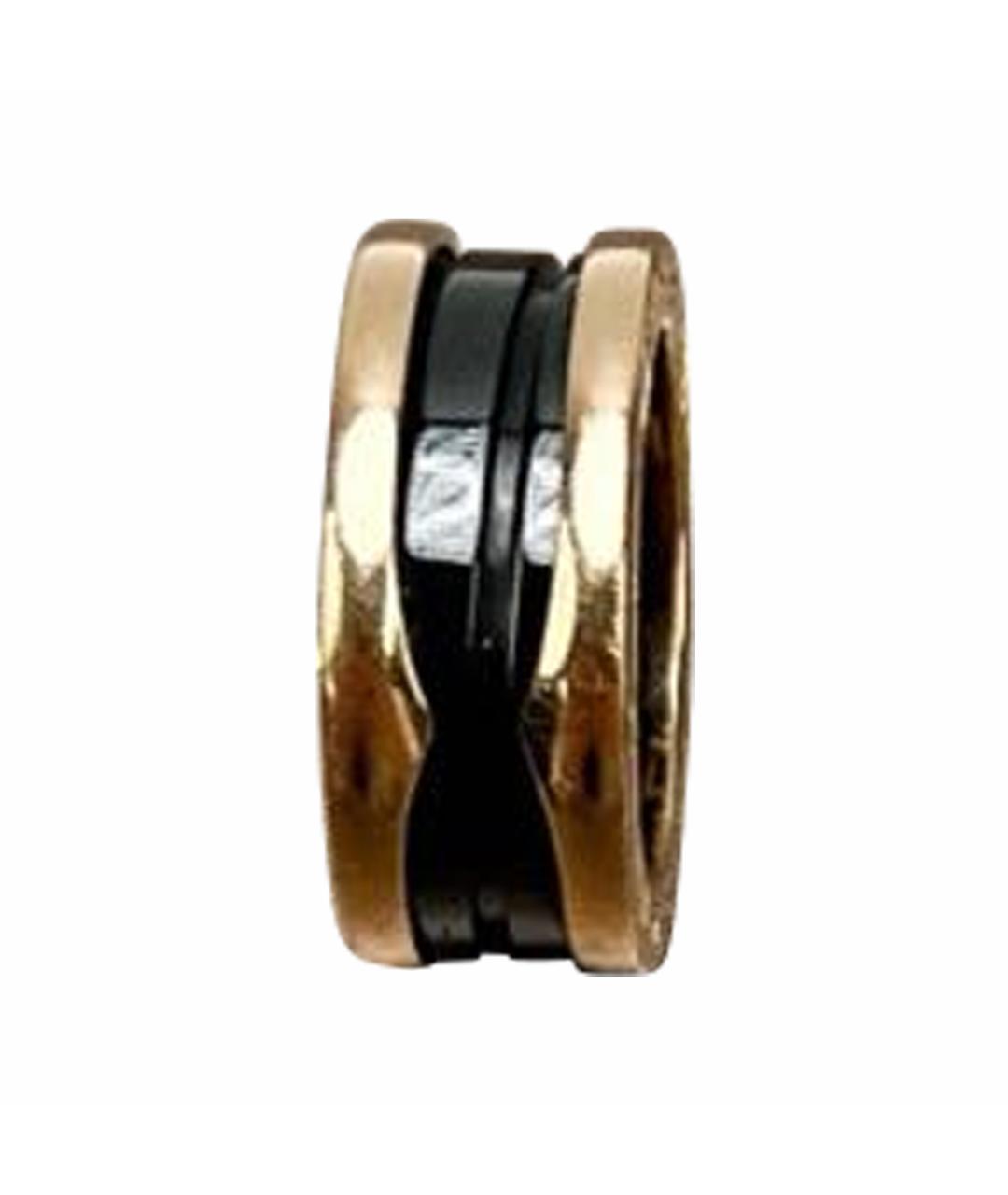 BVLGARI Черное кольцо из розового золота, фото 1