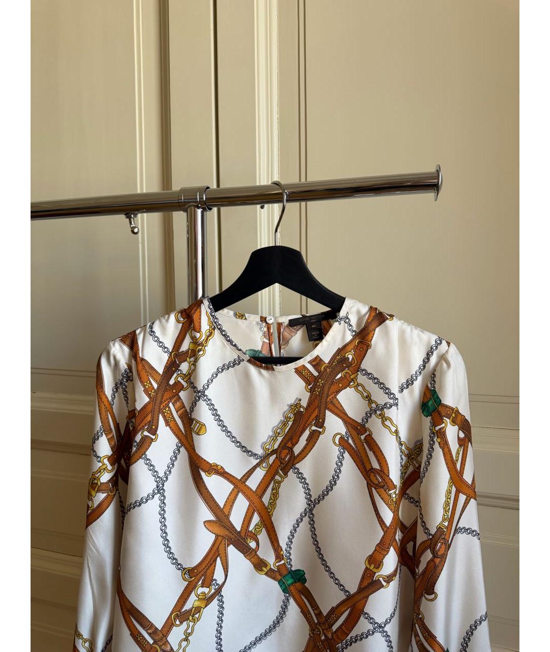 LOUIS VUITTON Мульти шелковая блузы, фото 3
