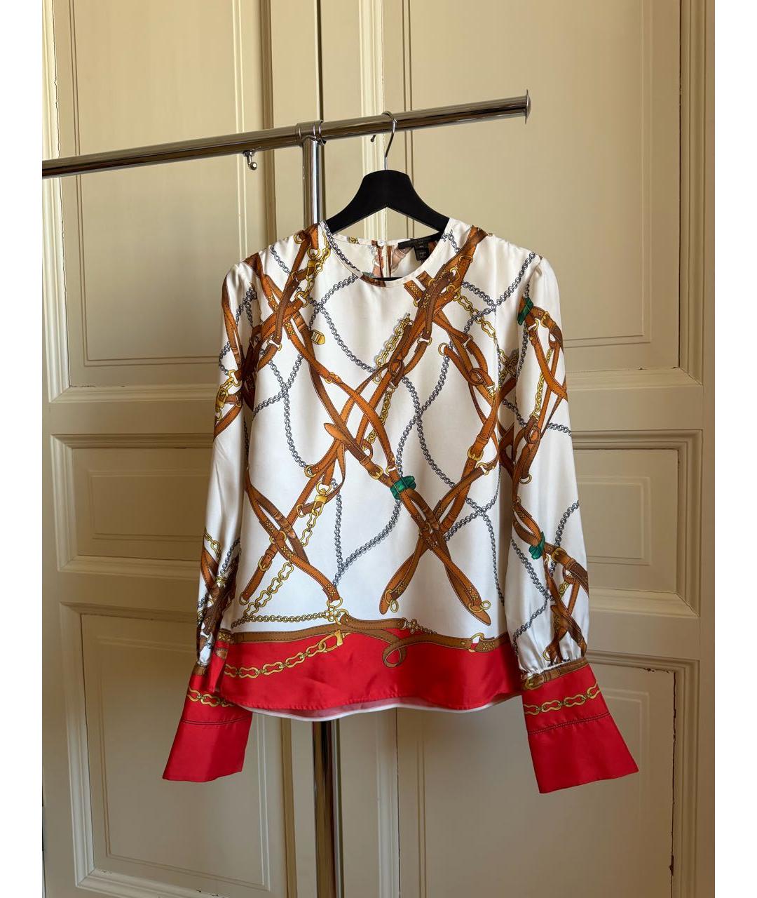 LOUIS VUITTON Мульти шелковая блузы, фото 5