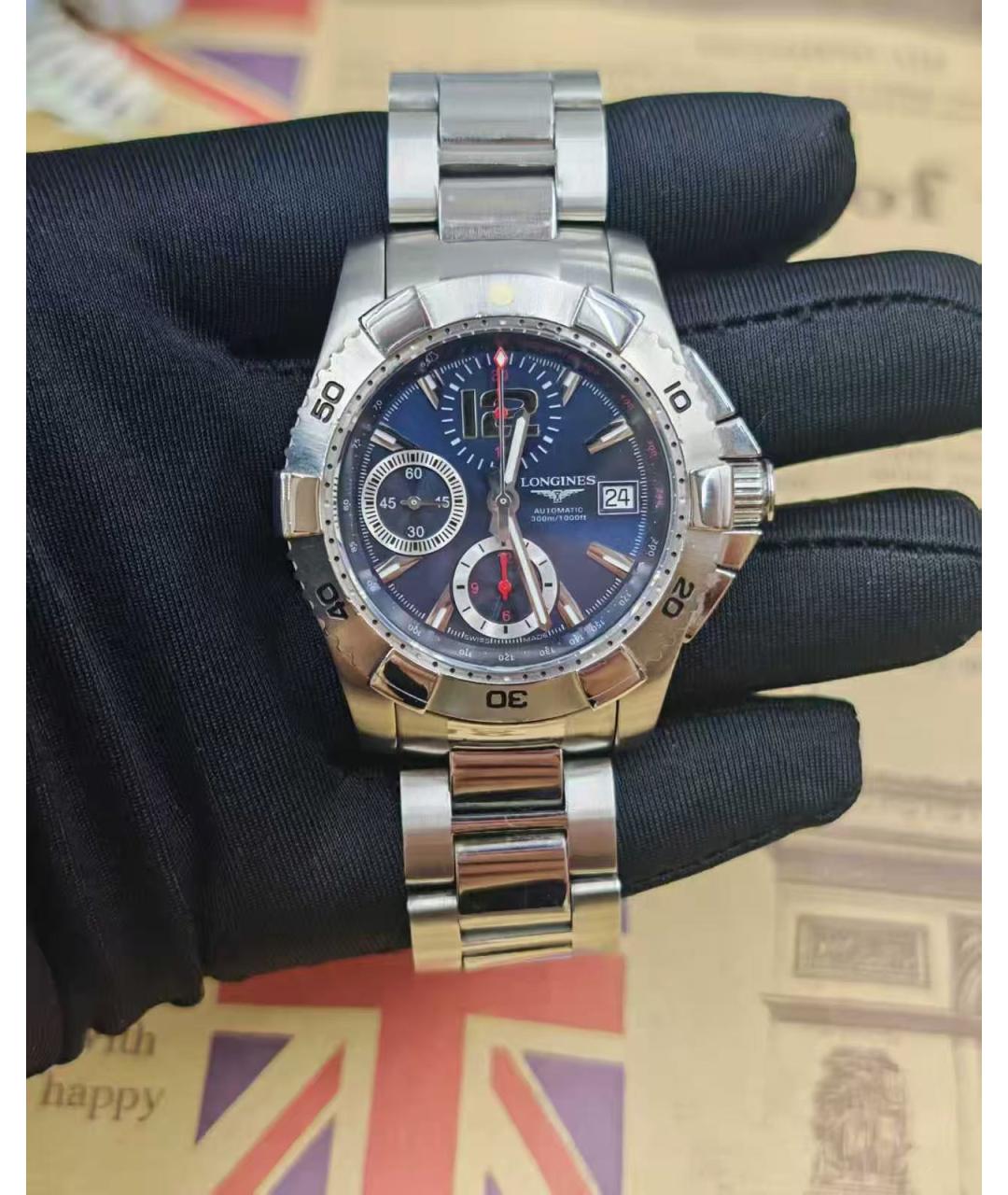 LONGINES Серебряные часы, фото 5