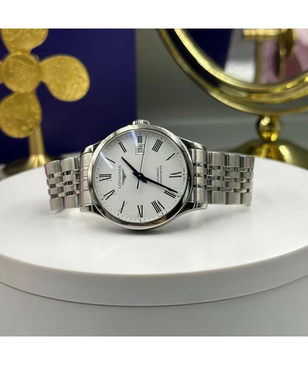 LONGINES Серебряные часы, фото 4