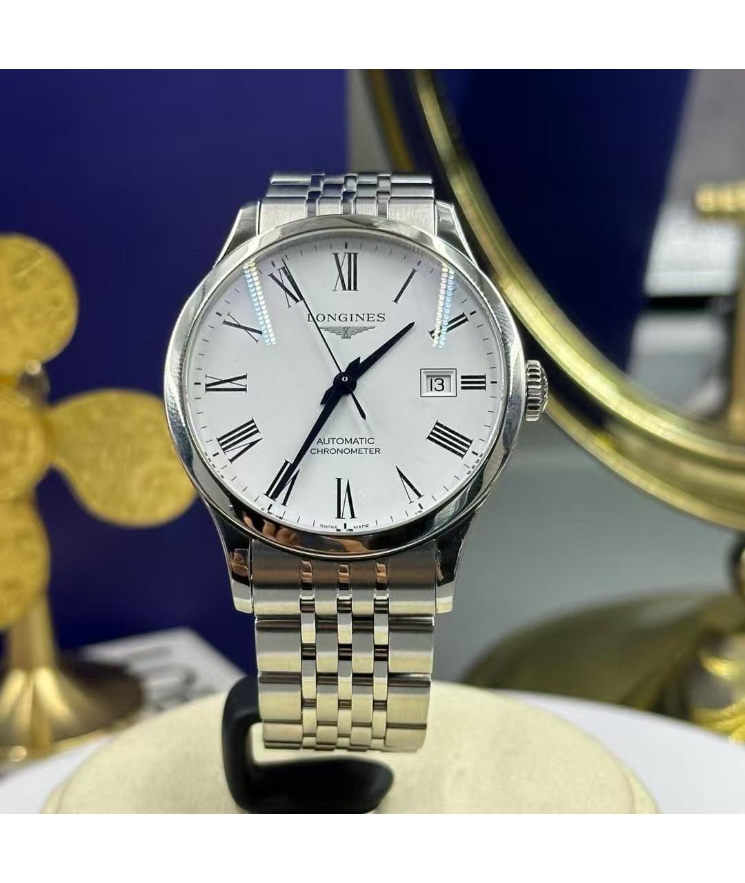 LONGINES Серебряные часы, фото 2