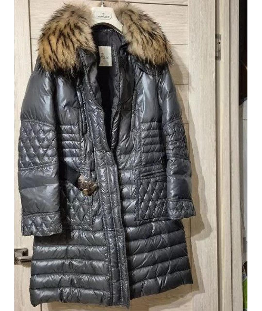 MONCLER Хаки полиамидовый пуховик, фото 10