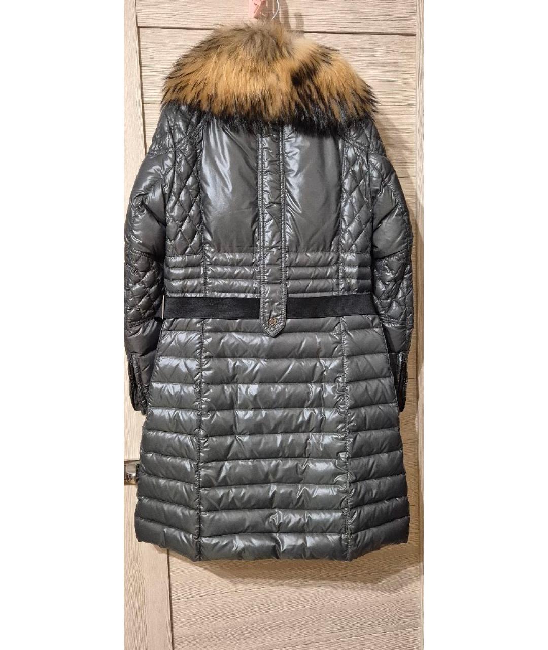 MONCLER Хаки полиамидовый пуховик, фото 2