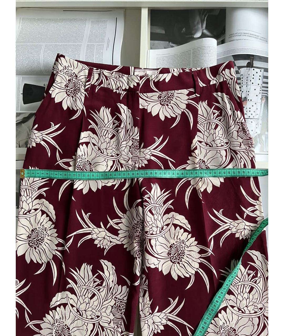 PRADA Бордовые брюки широкие, фото 5