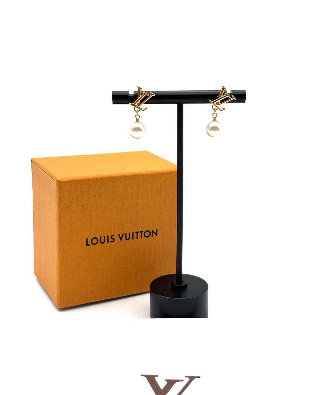LOUIS VUITTON Золотые серьги, фото 2