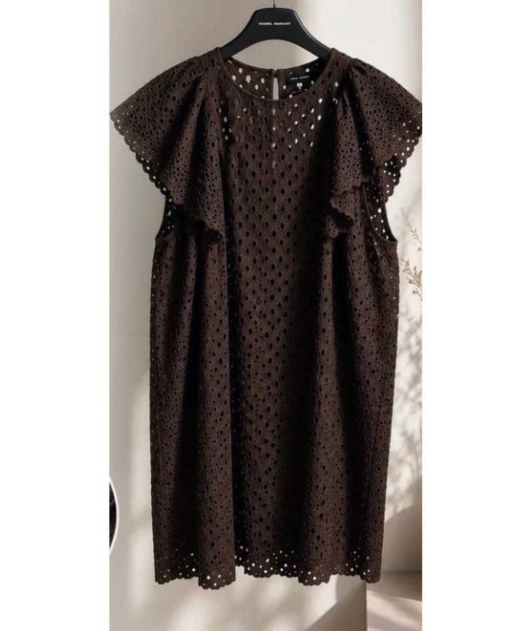 ISABEL MARANT Коричневое хлопковое платье, фото 2