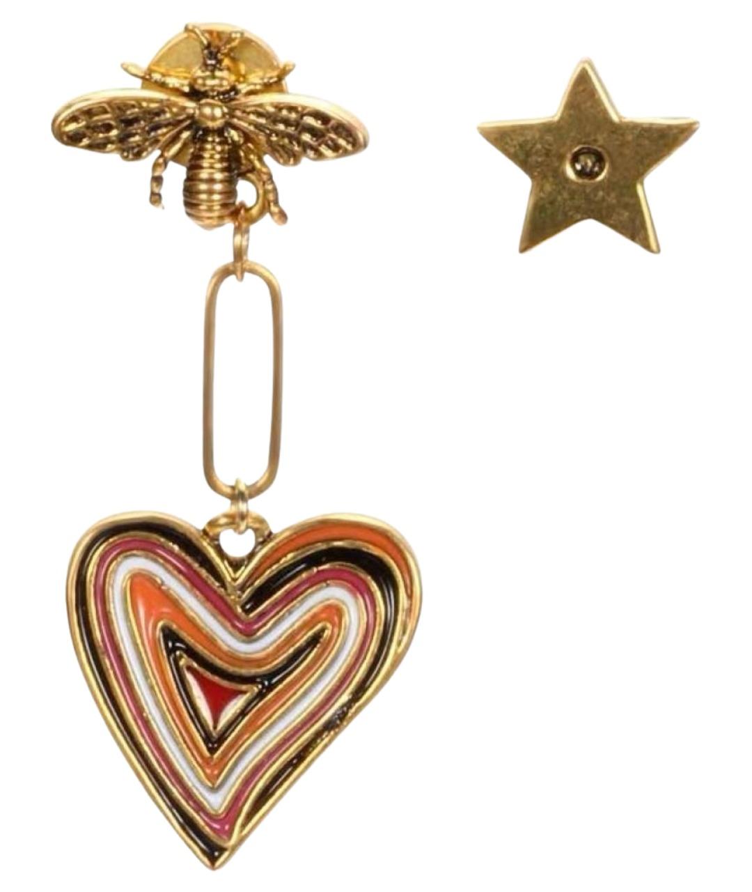 CHRISTIAN DIOR Золотые металлические серьги, фото 1