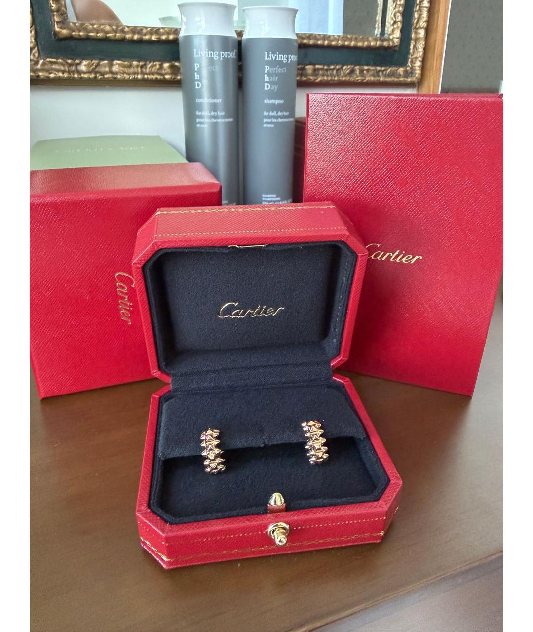 CARTIER Золотые серьги из розового золота, фото 2