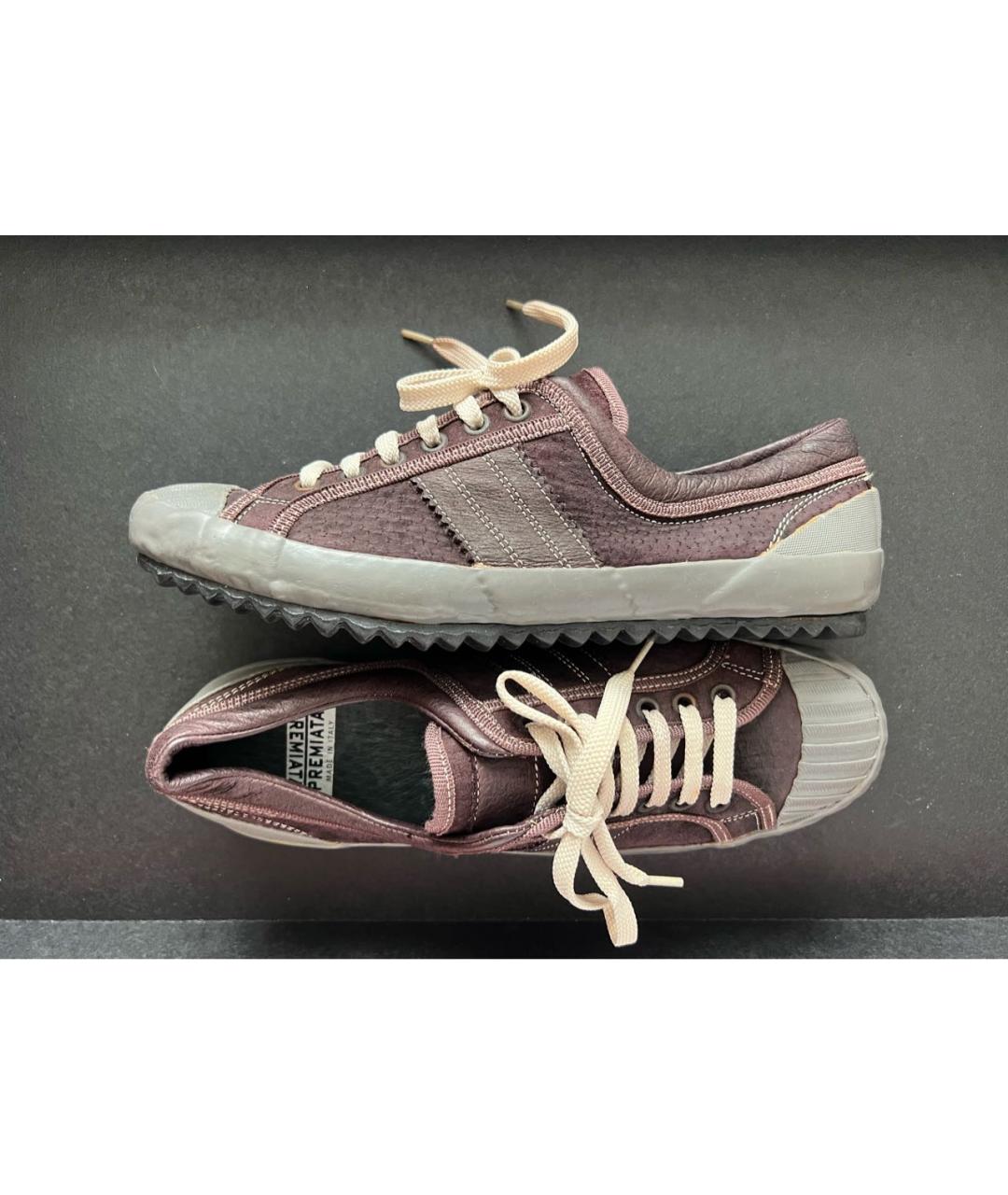 PREMIATA Бордовые кожаные кеды, фото 6