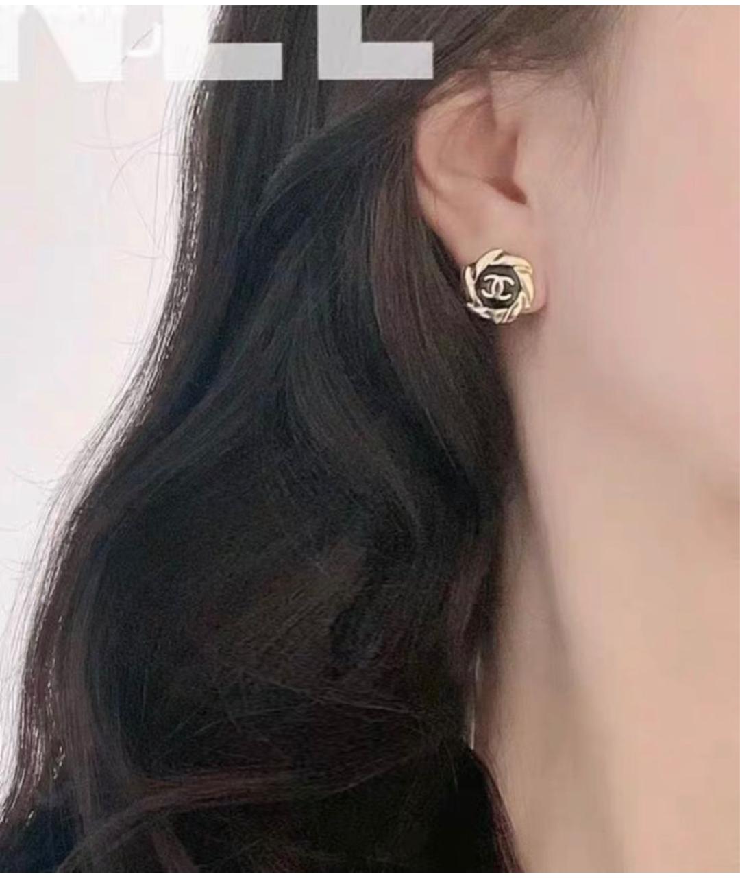 CHANEL Золотые серьги, фото 2