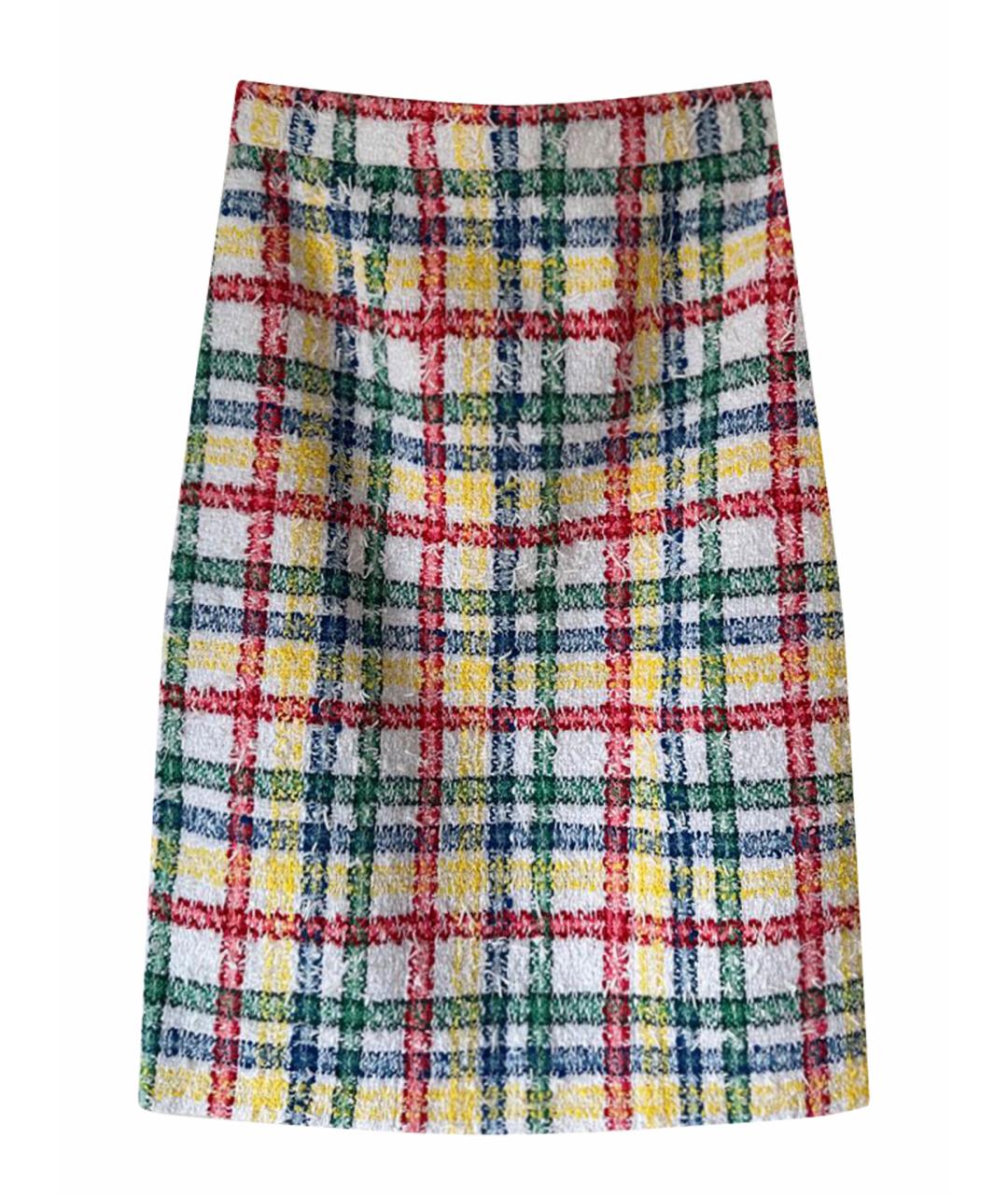 CHANEL Мульти хлопковая юбка миди, фото 1