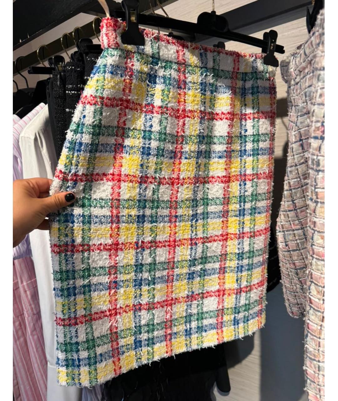 CHANEL Мульти хлопковая юбка миди, фото 3