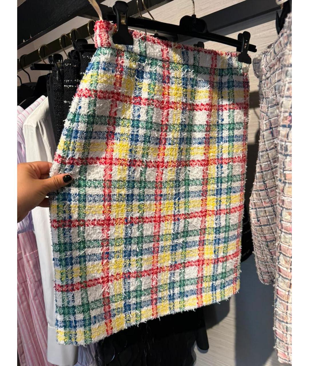 CHANEL Мульти хлопковая юбка миди, фото 2