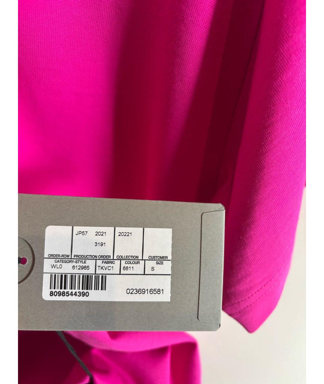 BALENCIAGA Фуксия хлопковая футболка, фото 3