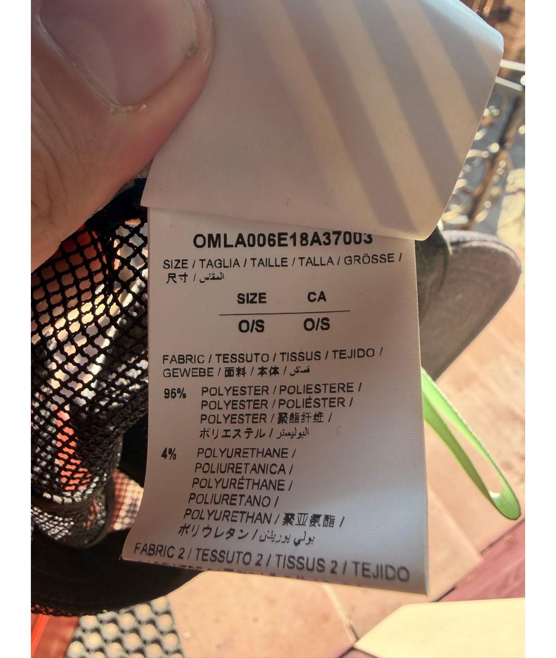 OFF-WHITE Черная хлопковая кепка/бейсболка, фото 5