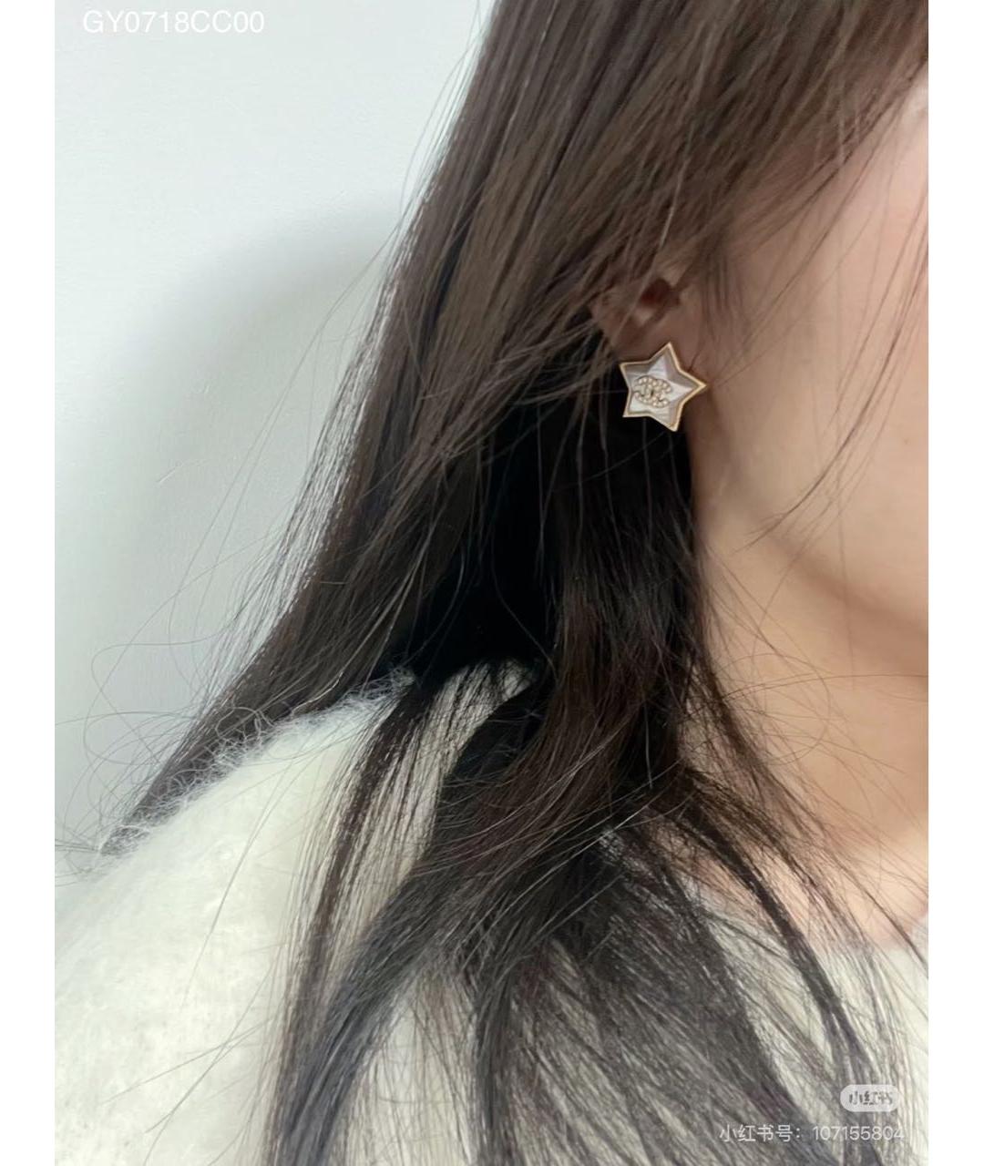 CHANEL Золотые серьги, фото 3