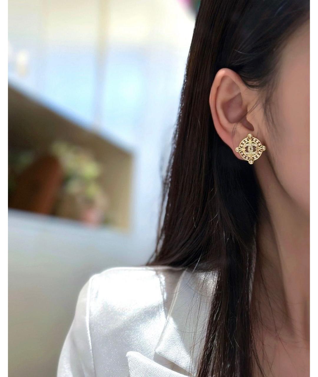 CHANEL Золотые серьги, фото 5