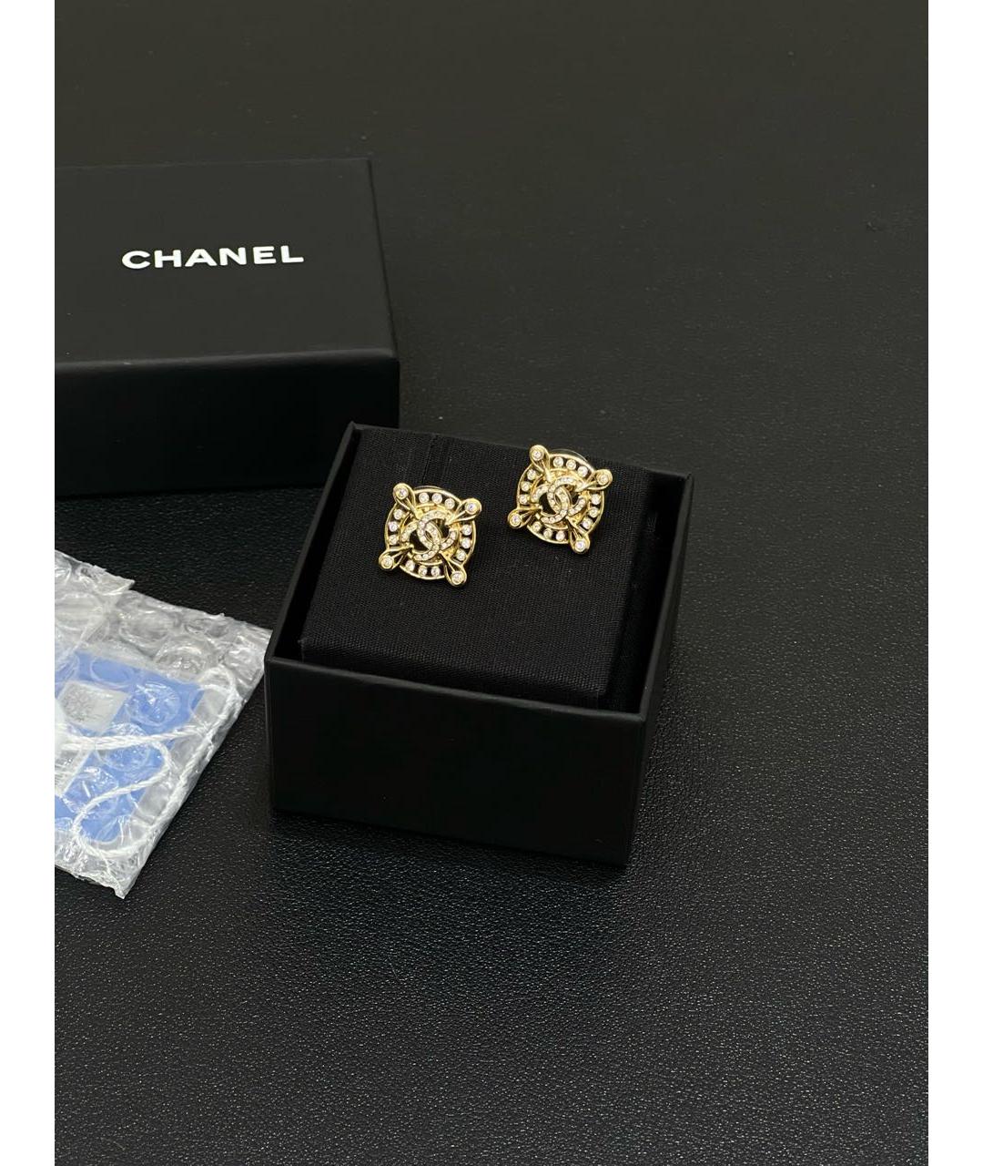 CHANEL Золотые серьги, фото 3