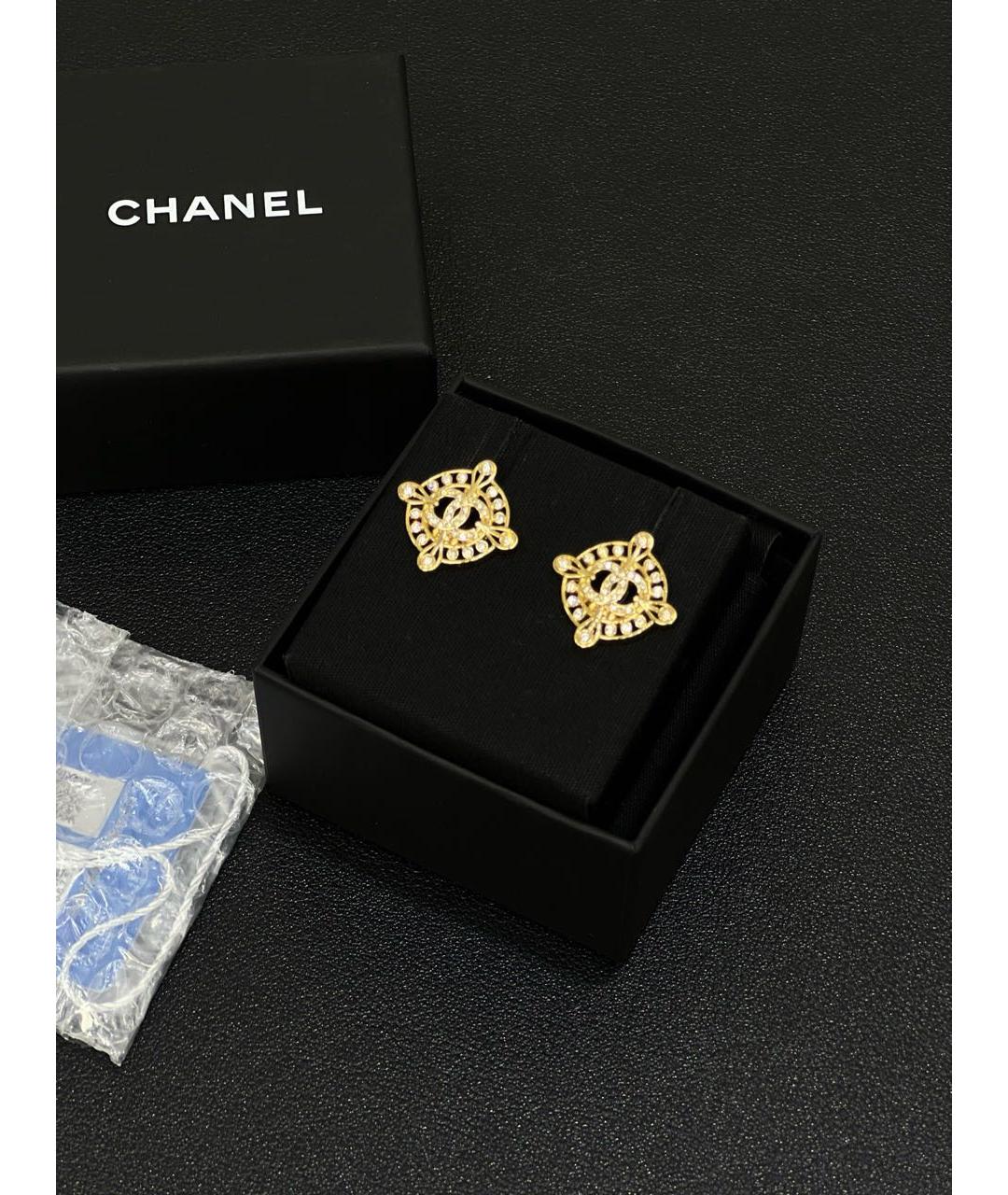 CHANEL Золотые серьги, фото 2