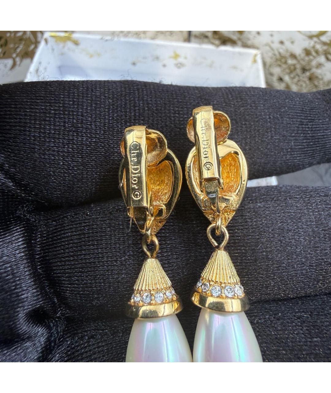CHRISTIAN DIOR Золотые серьги, фото 6