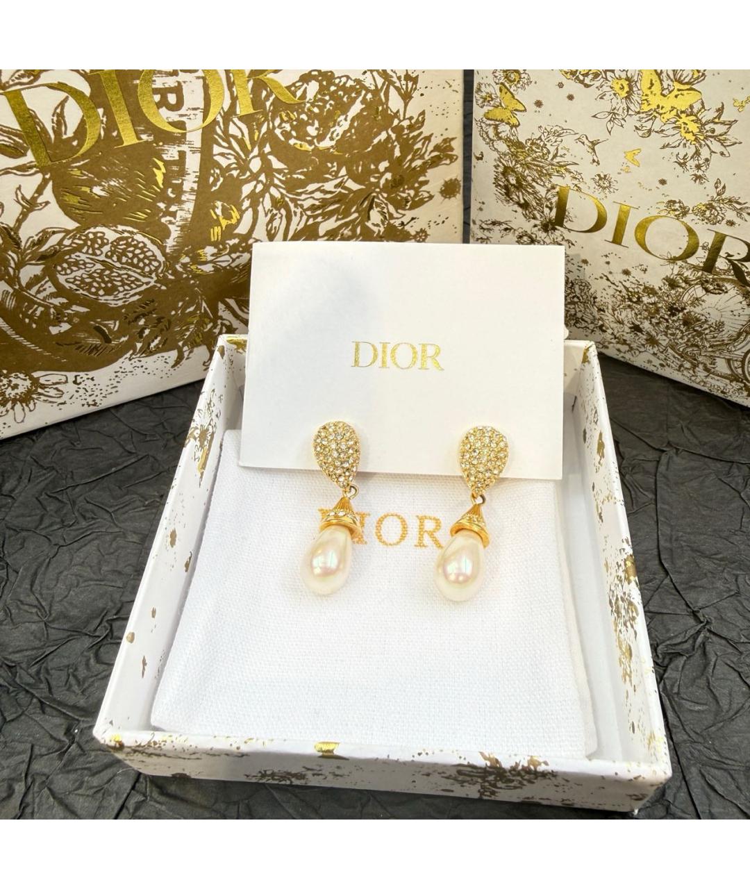 CHRISTIAN DIOR Золотые серьги, фото 2