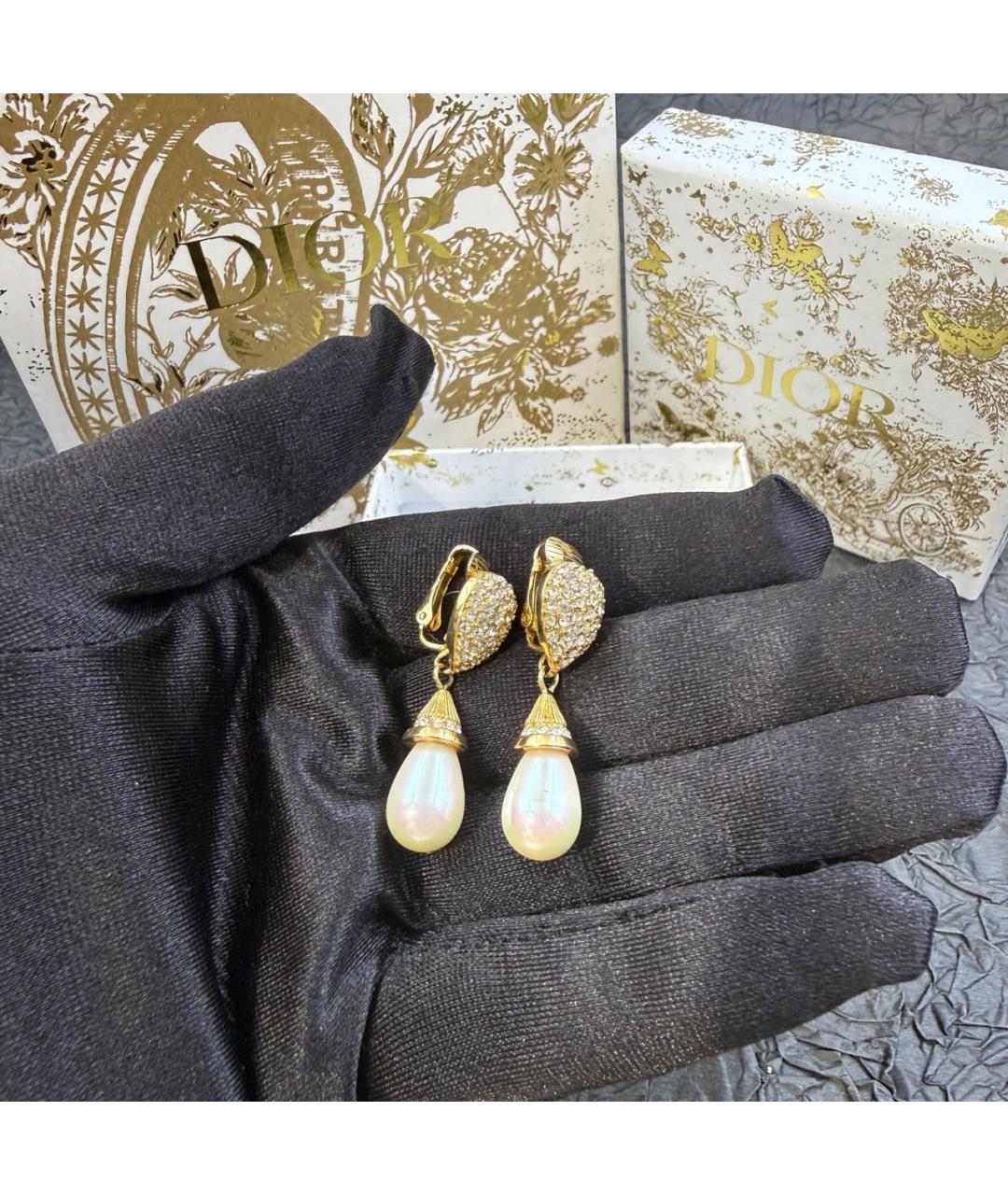 CHRISTIAN DIOR Золотые серьги, фото 4