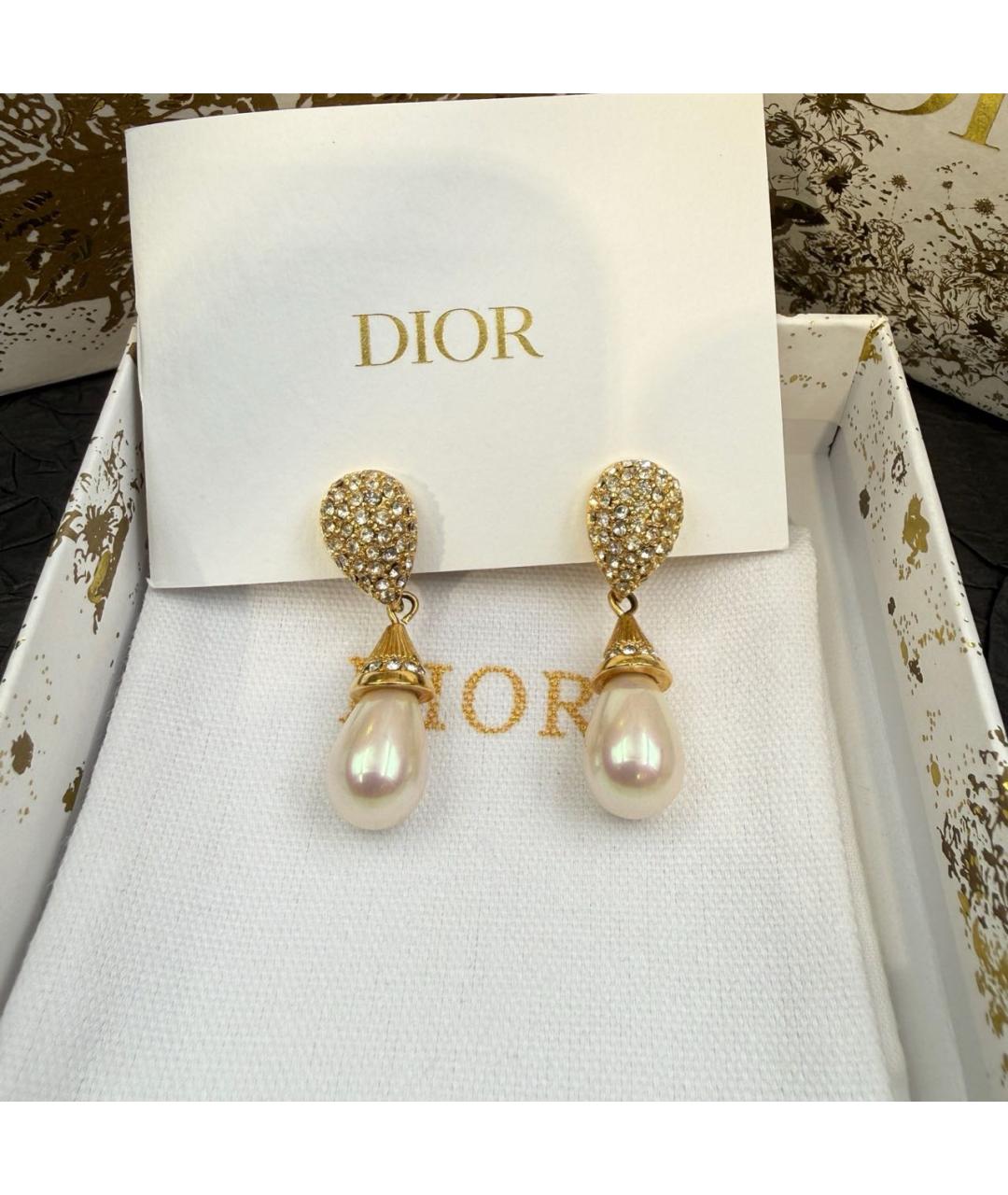 CHRISTIAN DIOR Золотые серьги, фото 3