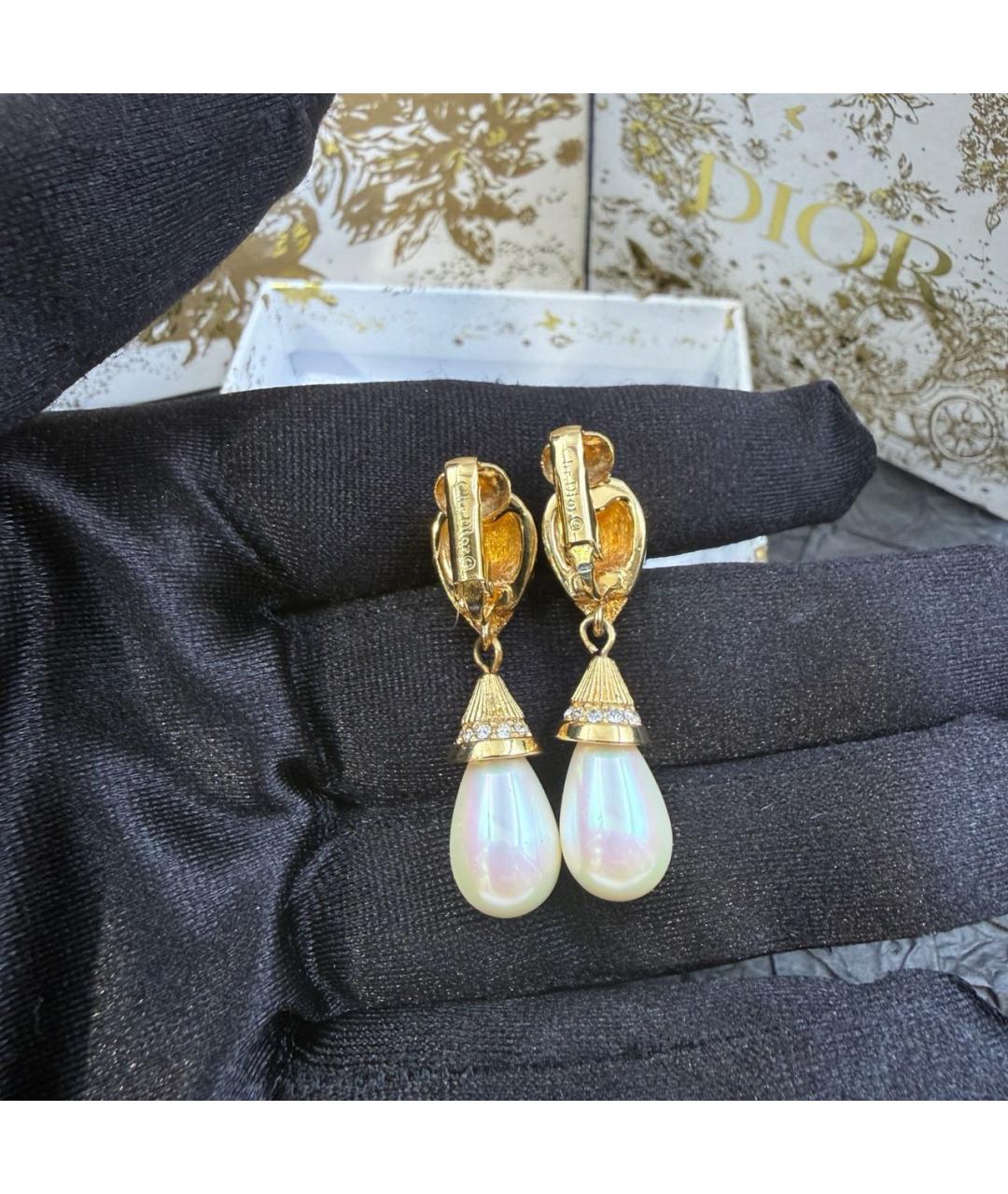 CHRISTIAN DIOR Золотые серьги, фото 5