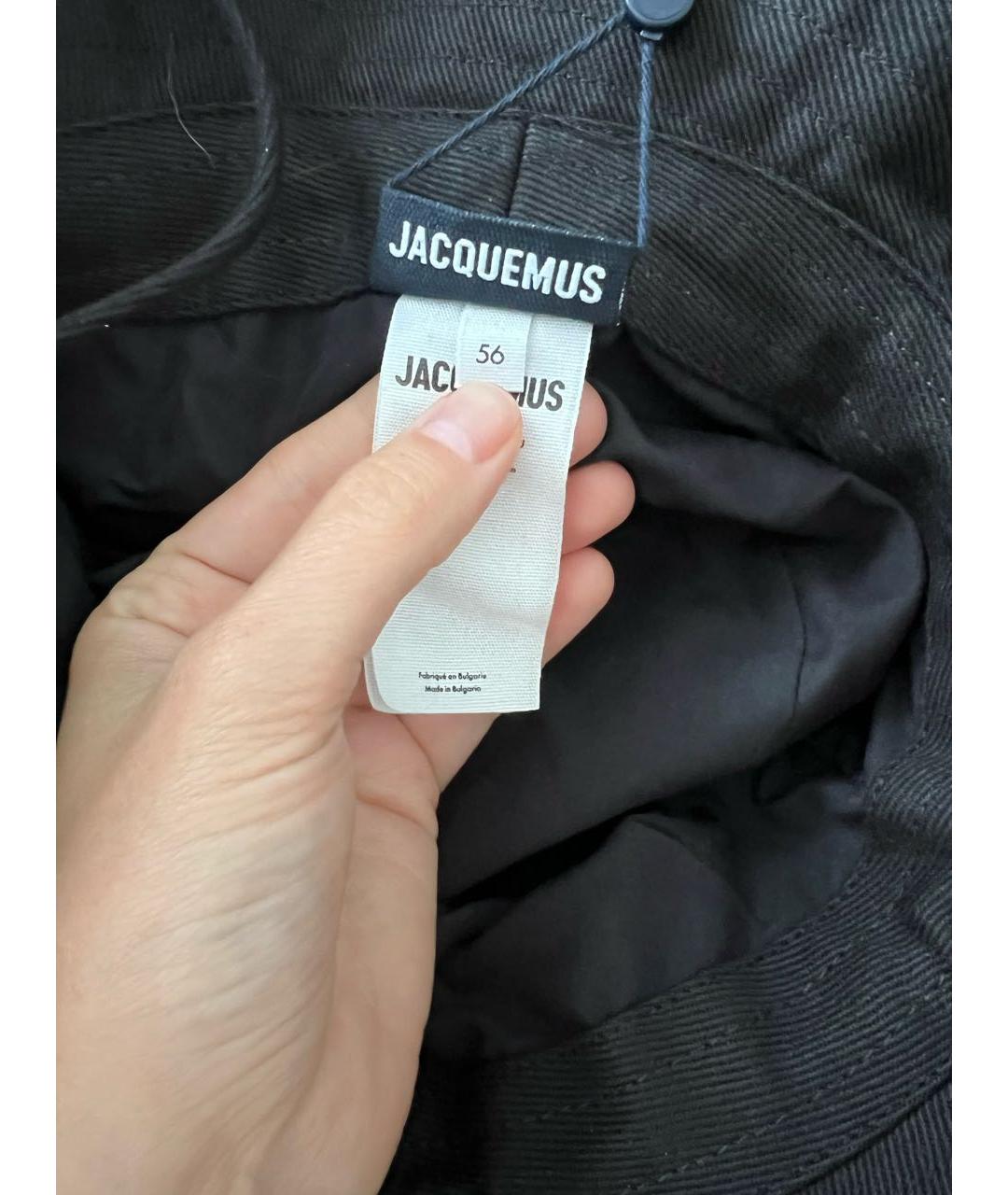 JACQUEMUS Черная хлопковая панама, фото 3