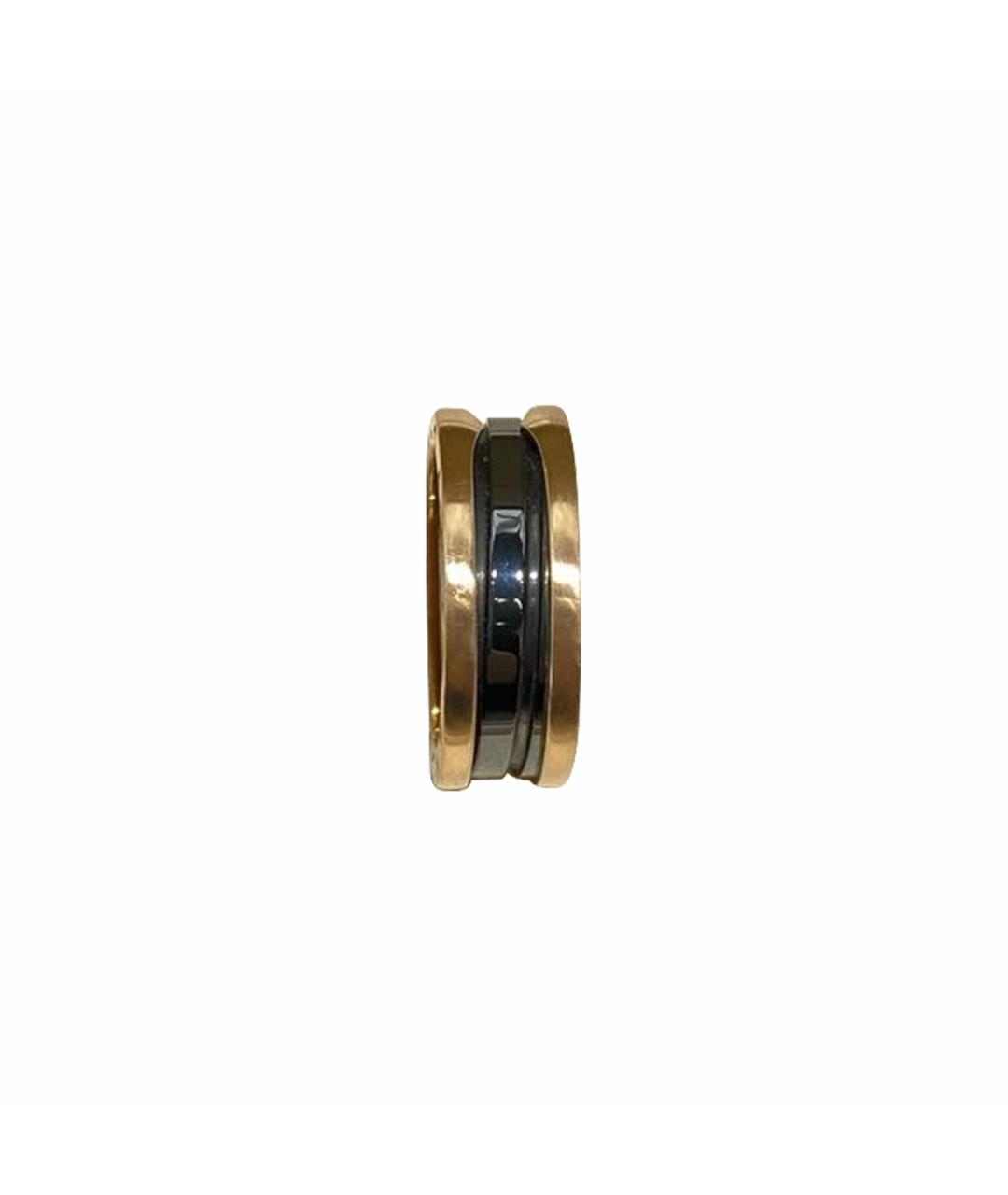 BVLGARI Черное кольцо из розового золота, фото 1