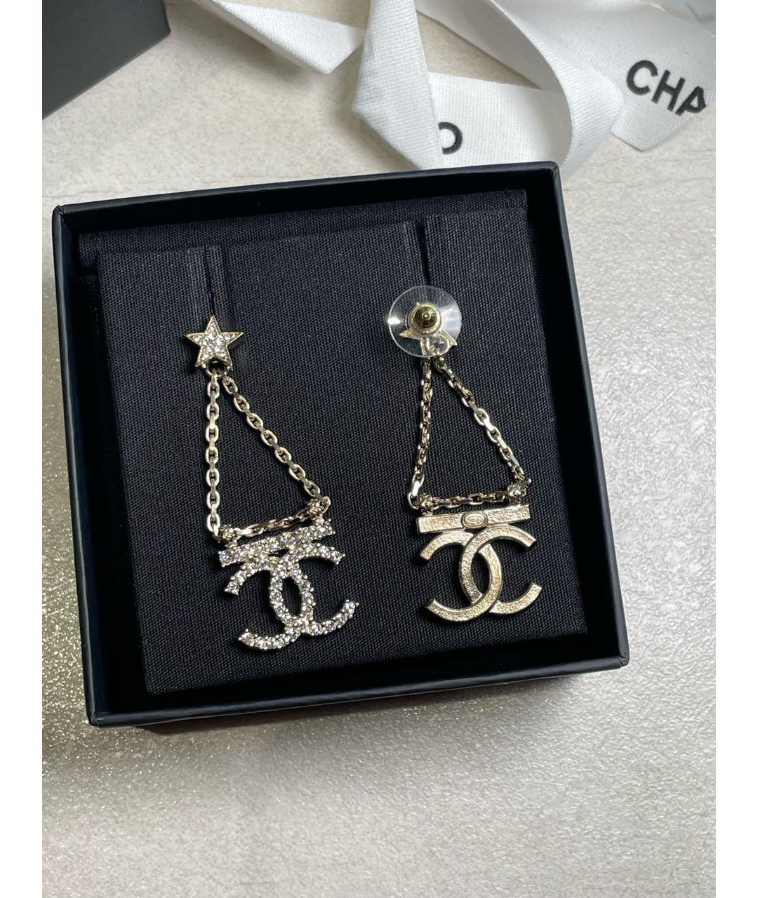 CHANEL Серебряные серьги, фото 3