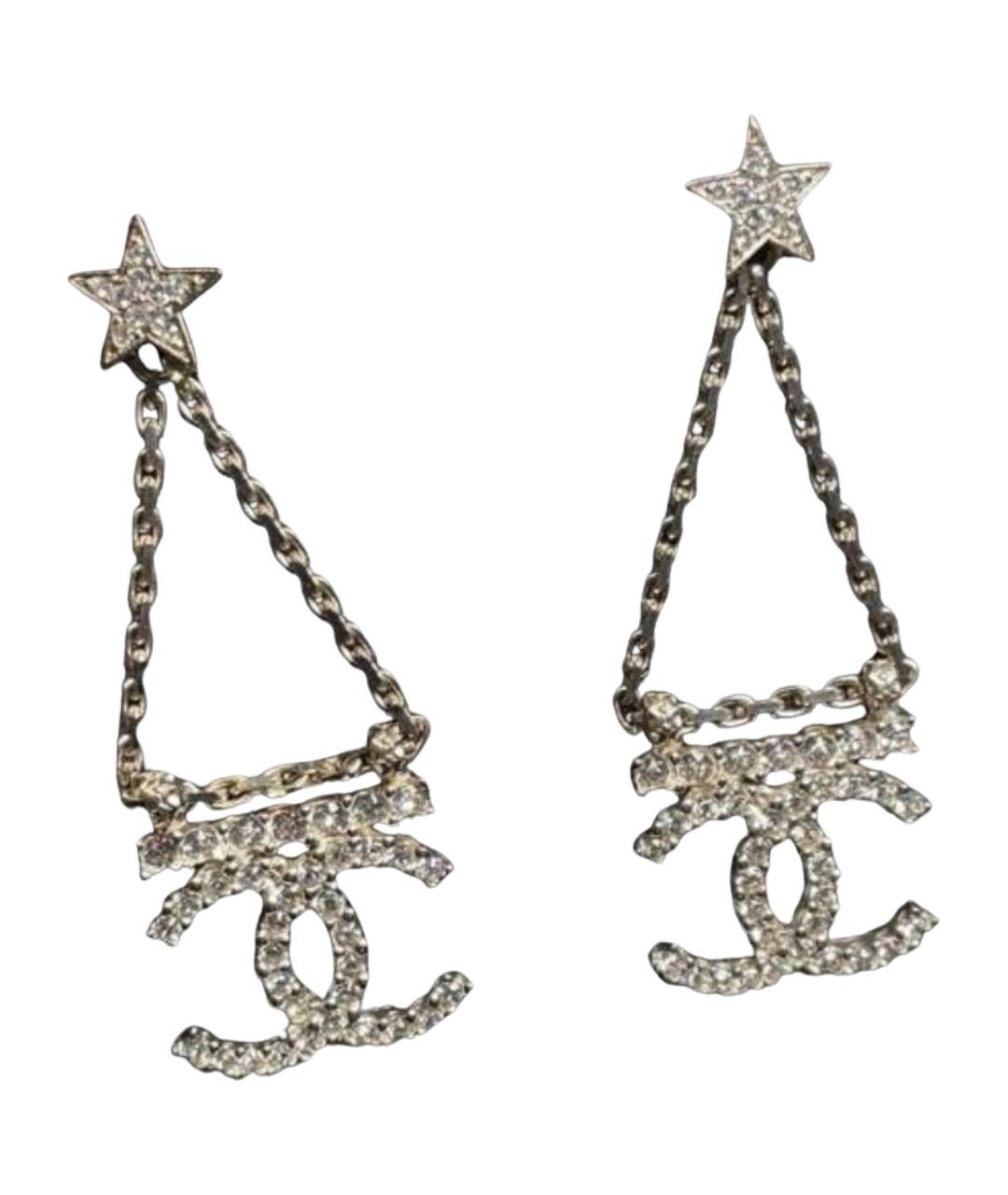 CHANEL Серебряные серьги, фото 1