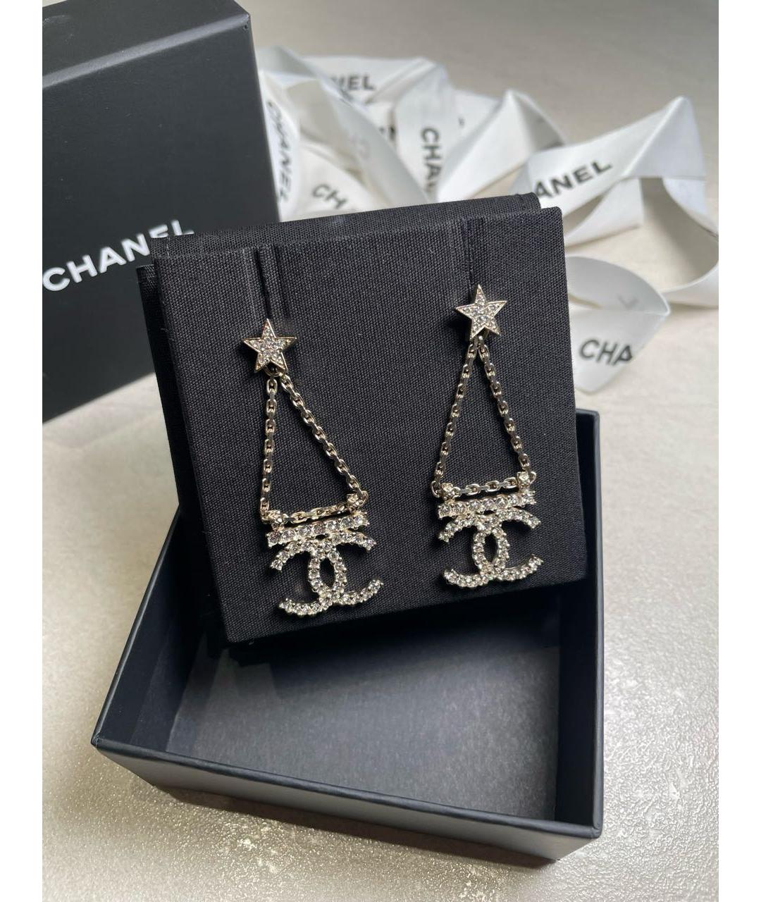 CHANEL Серебряные серьги, фото 4