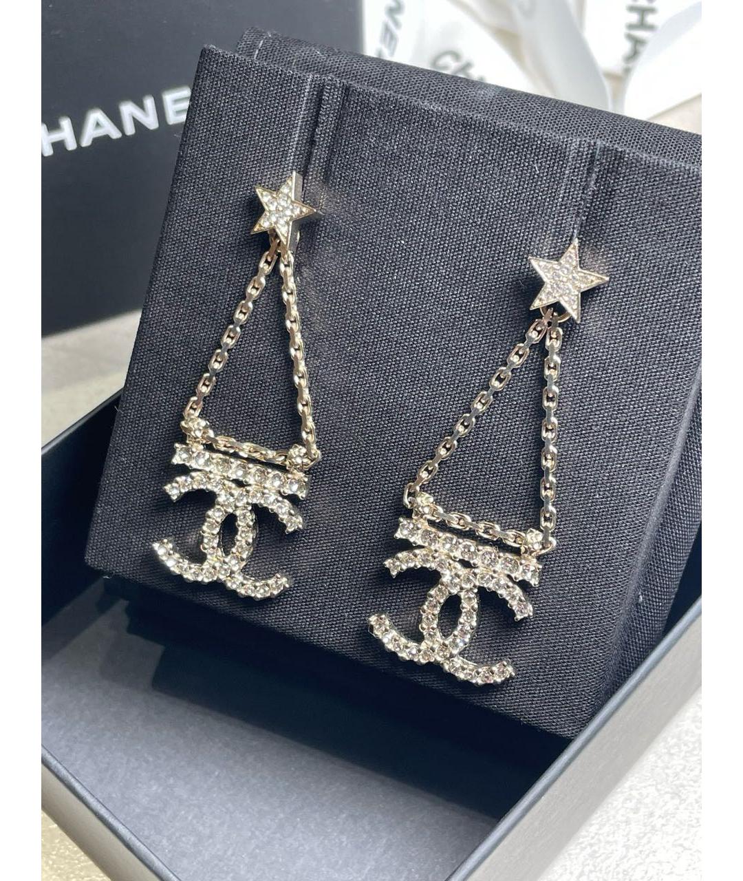 CHANEL Серебряные серьги, фото 2