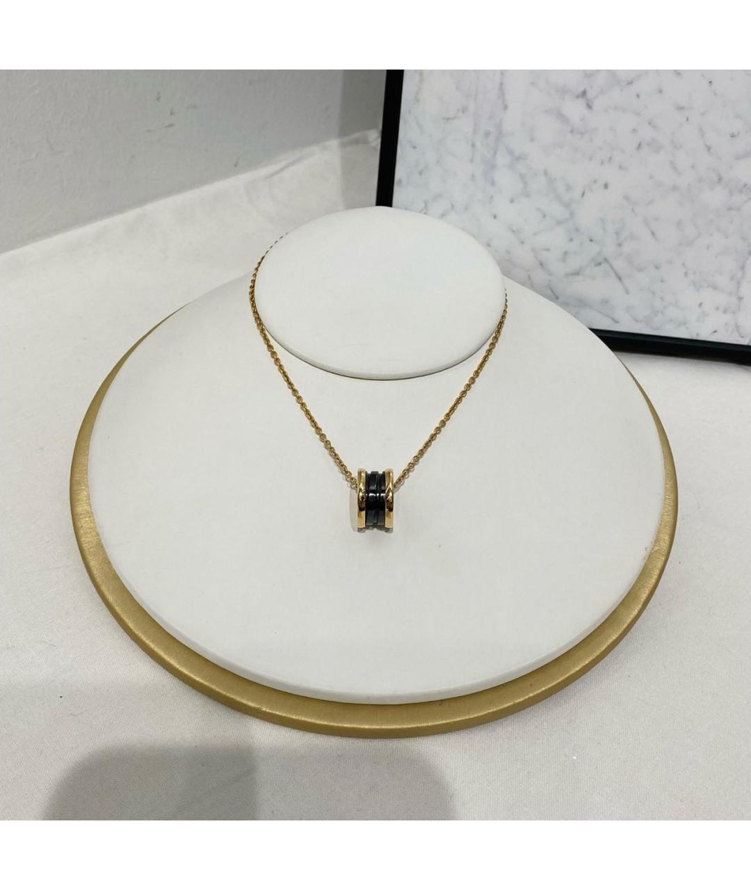 BVLGARI Черное колье из розового золота, фото 2