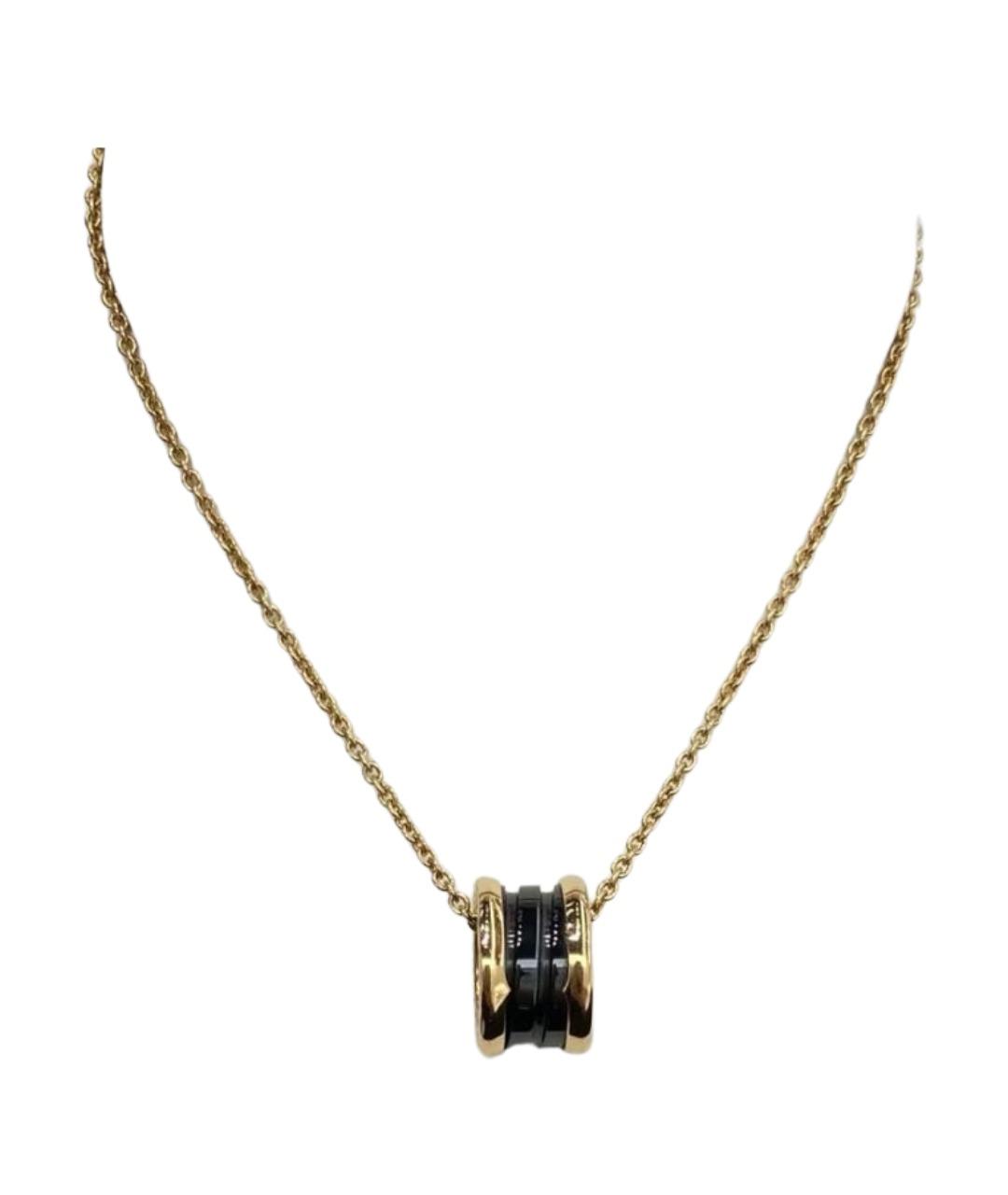 BVLGARI Черное колье из розового золота, фото 1
