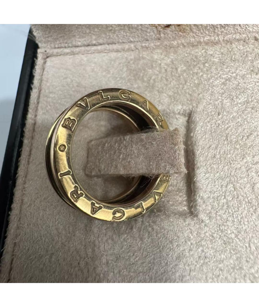 BVLGARI Черное кольцо из розового золота, фото 2