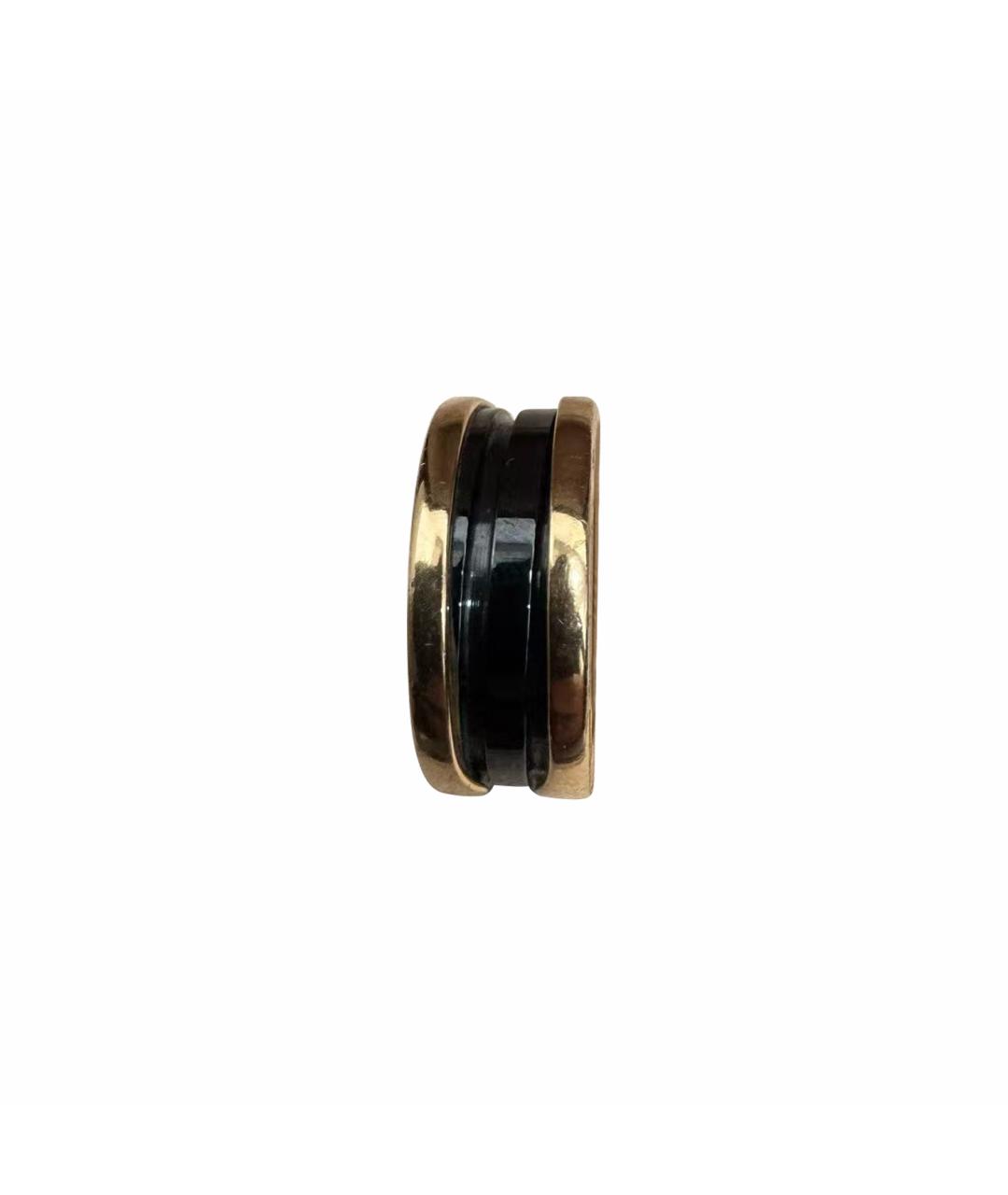 BVLGARI Черное кольцо из розового золота, фото 1