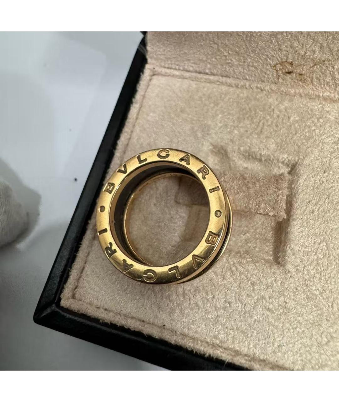 BVLGARI Черное кольцо из розового золота, фото 3