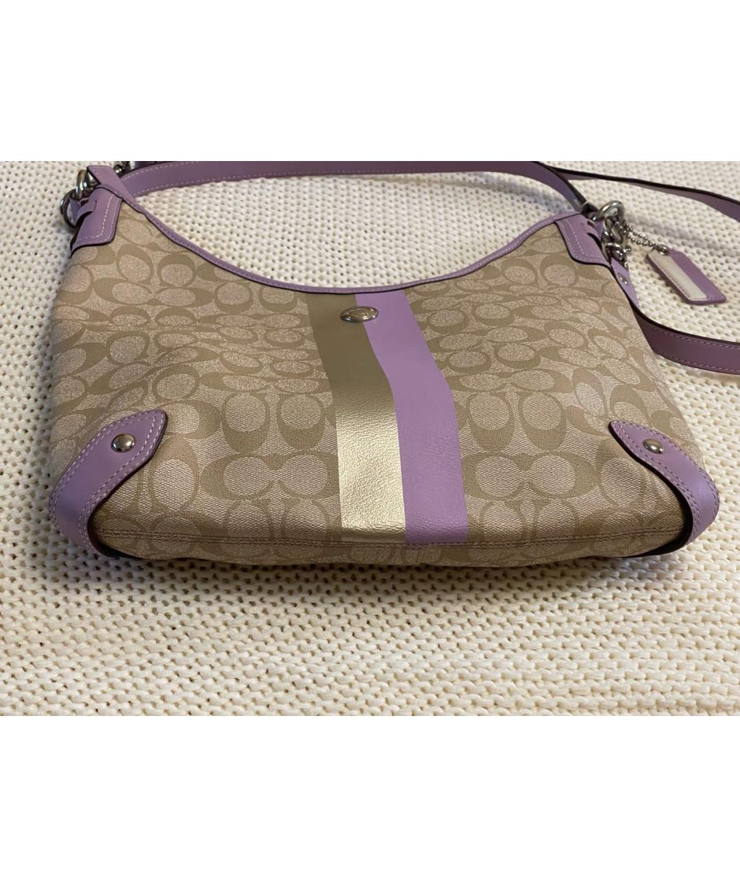 COACH Бежевая канва сумка тоут, фото 5