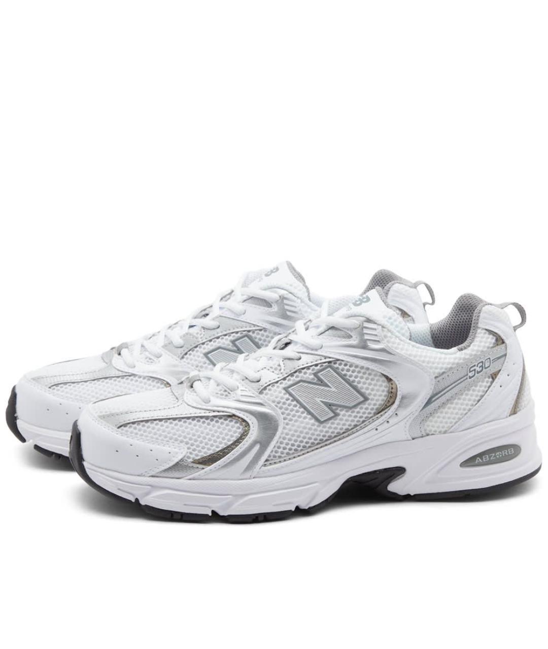 NEW BALANCE Белые текстильные кроссовки, фото 7