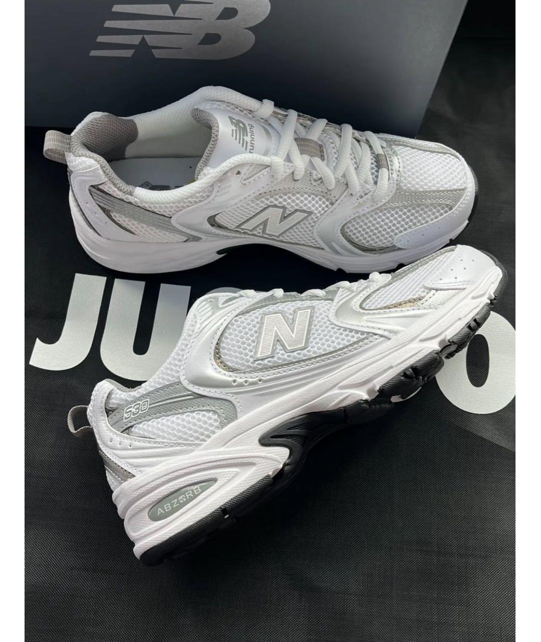NEW BALANCE Белые текстильные кроссовки, фото 4